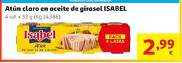 Alcampo ISABEL Atún claro en aceite de girasol oferta