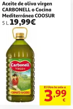 Alcampo CARBONELL COOSUR Aceite de oliva virgen o Cocina Mediterránea oferta