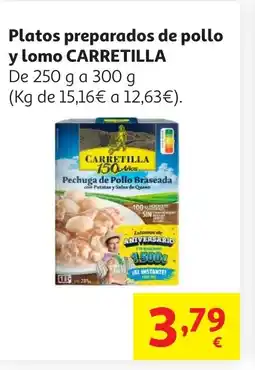 Alcampo CARRETILLA Platos preparados de pollo y lomo oferta