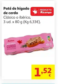 Alcampo Paté de hígado de cerdo oferta