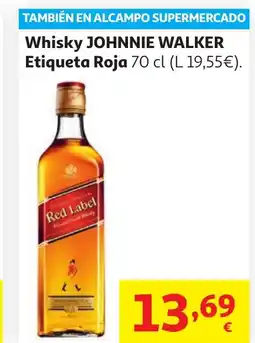 Alcampo JOHNNIE WALKER Whisky Etiqueta Roja oferta