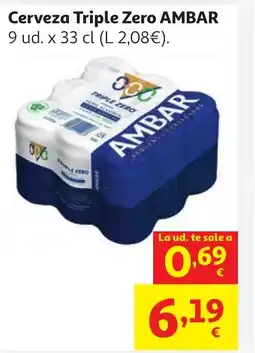 Alcampo AMBAR Cerveza Triple Zero oferta