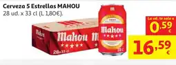 Alcampo MAHOU Cerveza 5 Estrellas oferta