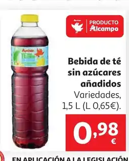 Alcampo Bebida de té sin azúcares añadidos oferta