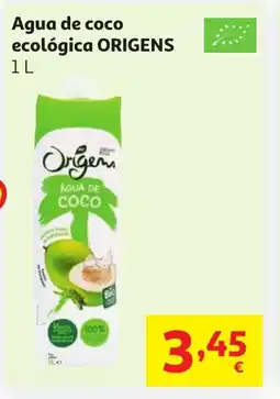 Alcampo ORIGENS Agua de coco ecológica oferta