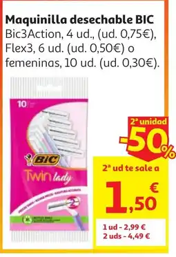 Alcampo BIC Maquinilla desechable oferta