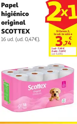 Alcampo SCOTTEX Papel higiénico original oferta