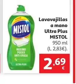 Alcampo MISTOL Lavavajillas a mano Ultra Plus oferta