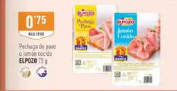 Supermercados Deza ELPOZO Pechuga de pavo o jamón cocido oferta