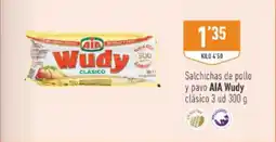 Supermercados Deza AIA WUDY Salchichas de pollo y pavo clásico 3 ud oferta
