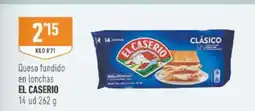 Supermercados Deza EL CASERIO Queso fundido en lonchas oferta