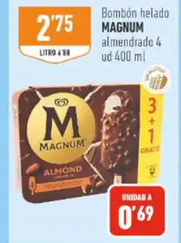 Supermercados Deza MAGNUM Bombón helado almendrado 4 ud oferta