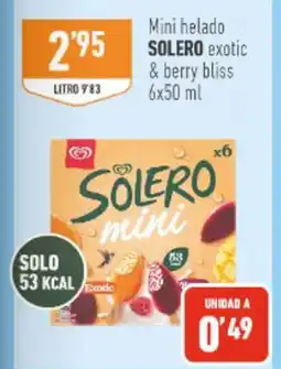 Supermercados Deza SOLERO Mini helado exotic & berry bliss oferta
