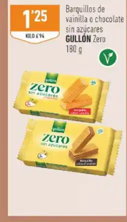 Supermercados Deza GULLÓN Barquillos de vainilla o chocolate sin azúcares Zero oferta