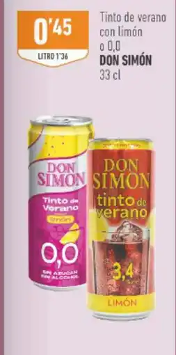 Supermercados Deza DON SIMÓN Tinto de verano con limón oferta