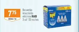 Supermercados Deza RAID Recambio insecticida eléctrico 3 ud 135 noches oferta