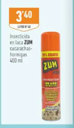 Supermercados Deza ZUM Insecticida en laca cucarachas- hormigas oferta