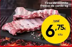 FROIZ Tiras de costilla fresca de cerdo oferta