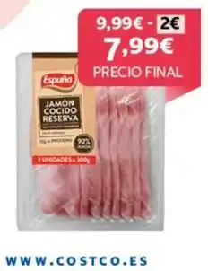 Costco Espuña - jamon cocido reserva oferta