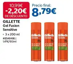 Costco Gillette - gel fusion sensitive oferta