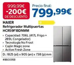 Costco Haier - refrigerador multipuertas hcr59f18dnmm oferta