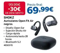 Costco Auriculares open fit air negros oferta