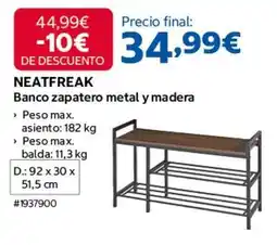 Costco Banco zapatero metal y madera oferta