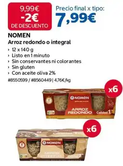 Costco Nomen - arroz redondo o integral oferta