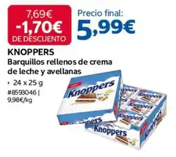 Costco Knoppers - barquillos rellenos de crema de leche y avellanas oferta