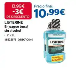 Costco Listerine - enjuague bucal sin alcohol oferta