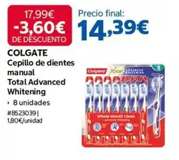 Costco Colgate - cepillo de dientes manual total advanced whitening oferta