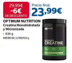 Costco Optimum nutrition creatina monohidratada y micronizada oferta