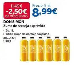 Costco Don simón - zumo de naranja exprimido oferta