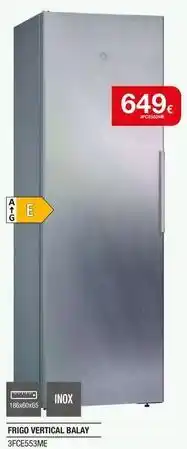 Milar Balay - frigo vertical inox 3fce553me oferta