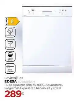 Tien 21 Edesa - lavavajillas oferta