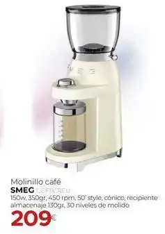 Tien 21 Smeg - molinillo café oferta