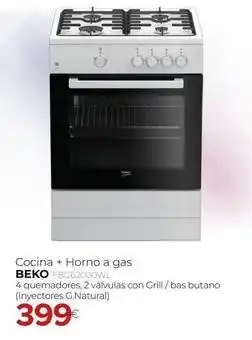Tien 21 Beko - cocina + horno a gas oferta