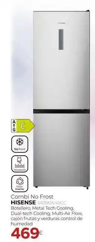 Tien 21 Hisense - combi no frost rb390n4bcc oferta