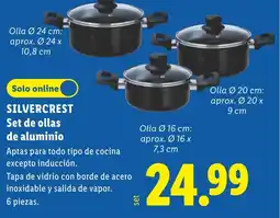 Lidl SILVERCREST Set de ollas de aluminio oferta