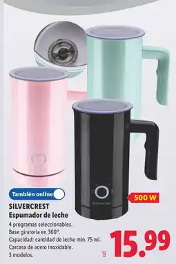 Lidl SILVERCREST Espumador de leche oferta