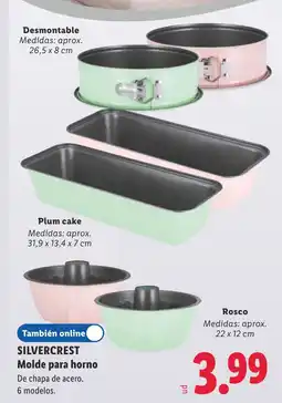 Lidl SILVERCREST Molde para horno oferta