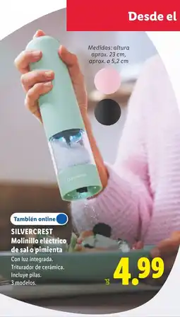 Lidl SILVERCREST Molinillo eléctrico de sal o pimienta oferta
