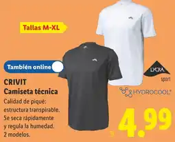 Lidl CRIVIT Camiseta técnica oferta