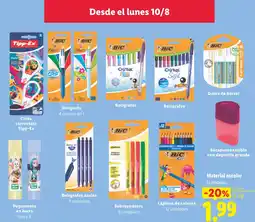 Lidl Material escolar oferta