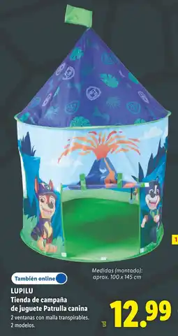 Lidl LUPILU Tienda de campaña de juguete Patrulla canina oferta