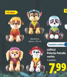 Lidl LUPILU Peluche Patrulla canina oferta