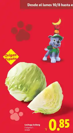 Lidl Lechuga iceberg oferta