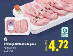 Lidl Pechuga fileteada de pavo oferta