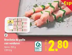 Lidl Brocheta de pollo con verduras oferta
