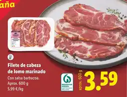 Lidl Filete de cabeza de lomo marinado oferta